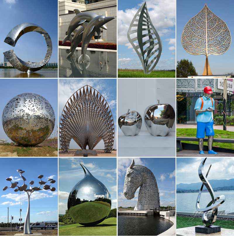 outdoor stainless steel sculpture