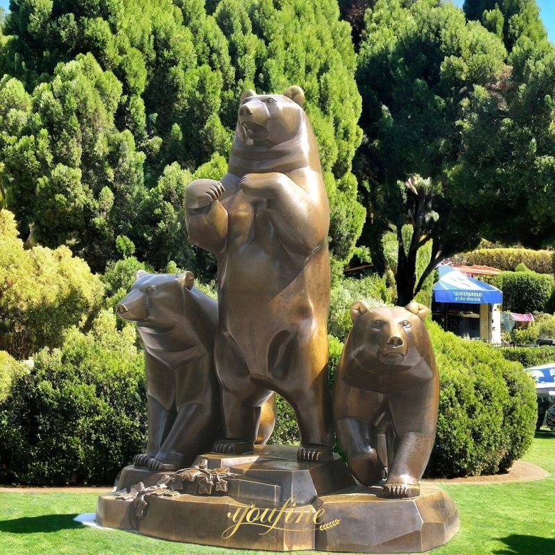 Large Bronze Mama Bear Statue BOKK-289