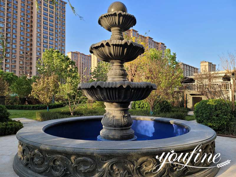 three tiered fountains outdoor