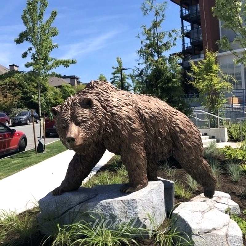 Life Size Bronze Bear Statue Outdoor Antique Animal Statue for