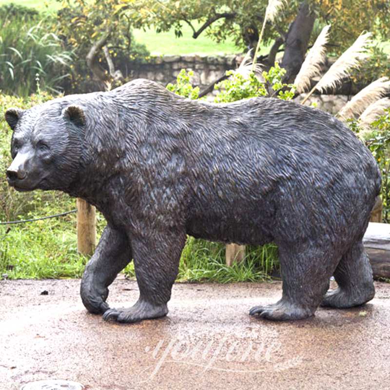 Life Size Bronze Bear Statue Outdoor Antique Animal Garden Decor