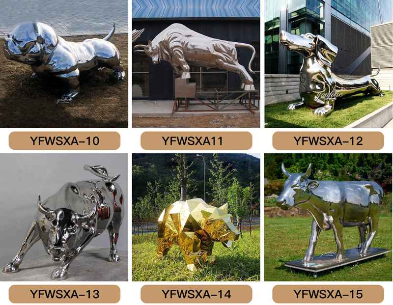 stainless steel garden animal sculpture