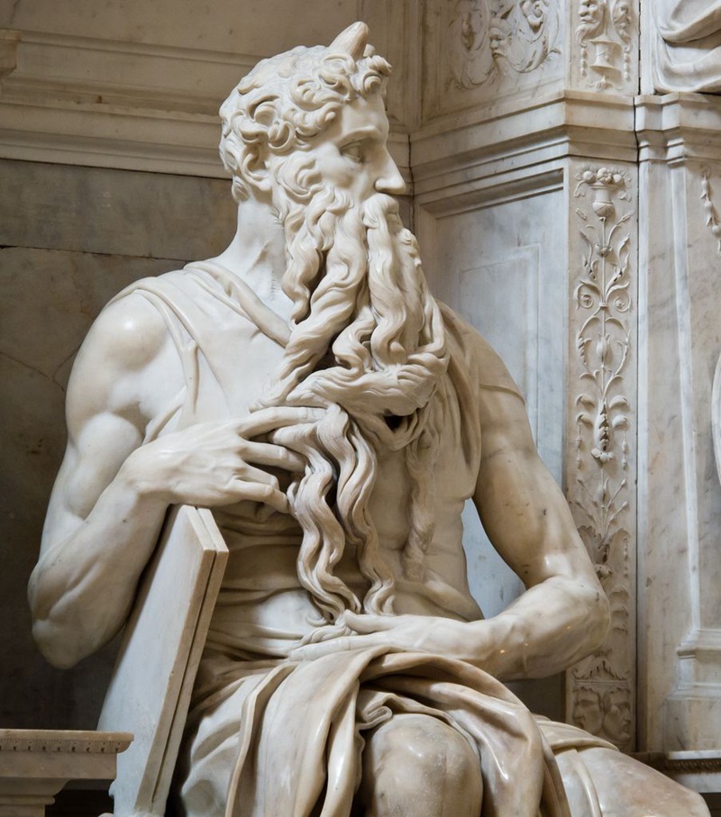 statue of moses carved by michelangelo