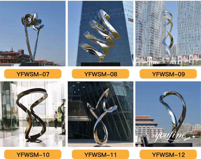 Metal Ring Outdoor Sculpture Modern Plaza Decor