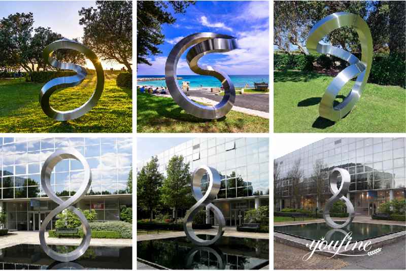 stainless steel outdoor sculpture