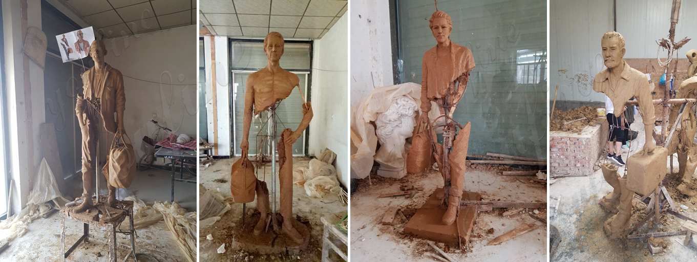 Talk to body sculpture, life size decor