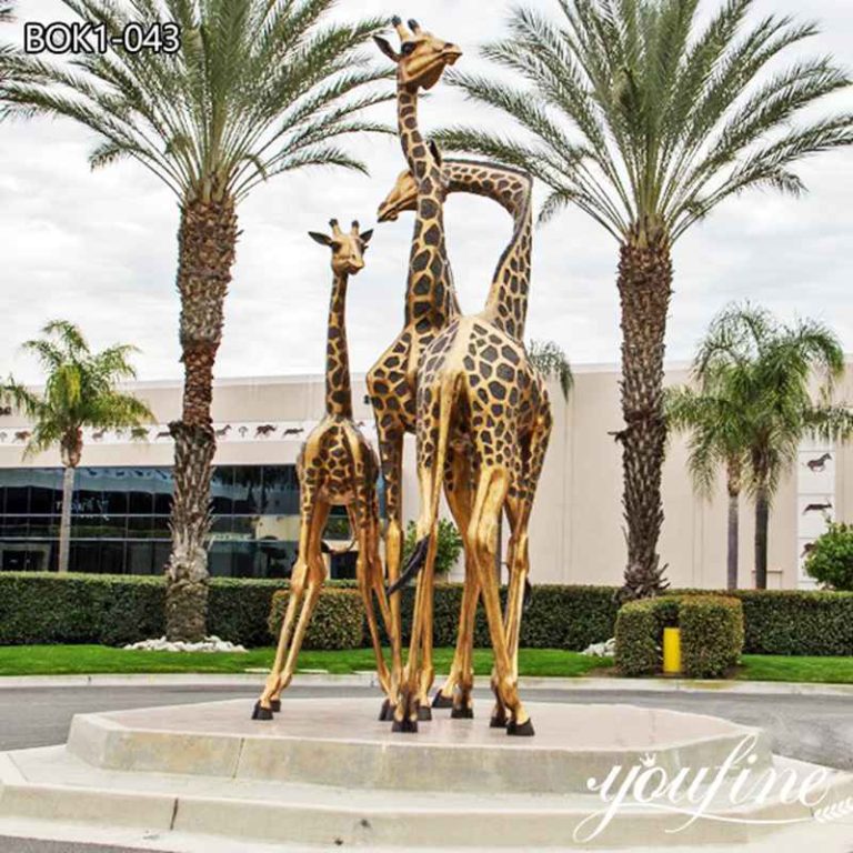 Large Bronze Giraffe Statue Outdoor Art Decor Manufacturer BOK1 043   Large Bronze Giraffe Statue Outdoor Art Decor Manufacturer BOK1 043 1 768x768 