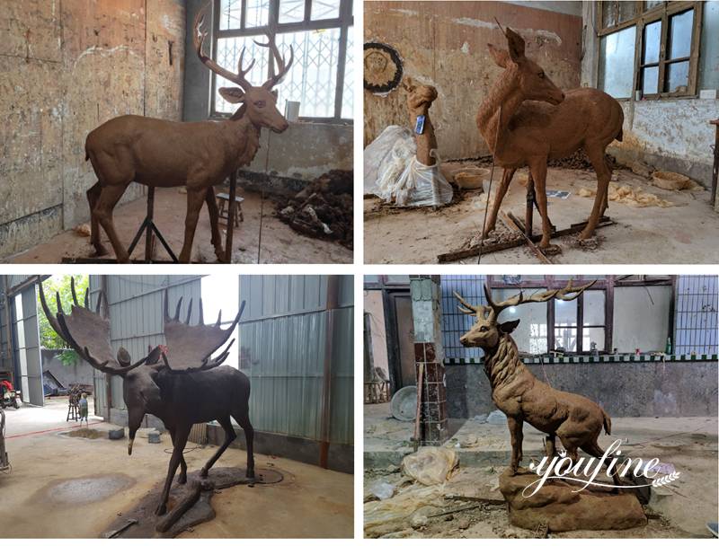 moose statues-YouFine Sculpture (1)