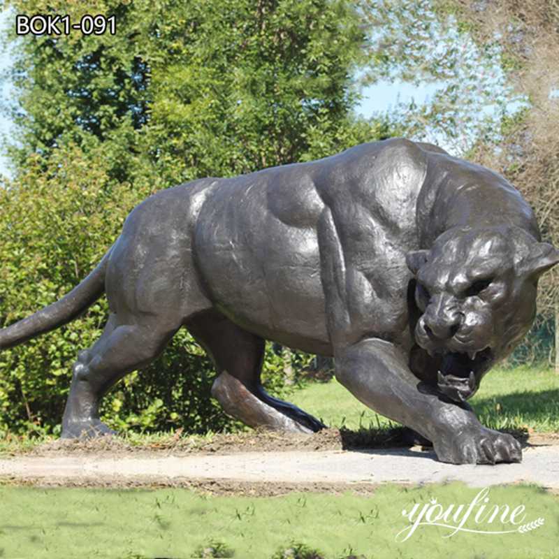 Garden Outdoor Metal Animal Large Panther Leopard Life Size Bronze Cheetah  Statue Ornament - China Home Decor and Animal Statue price