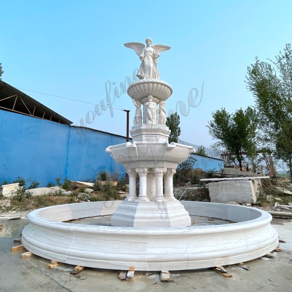 Marble angel garden fountain for sale