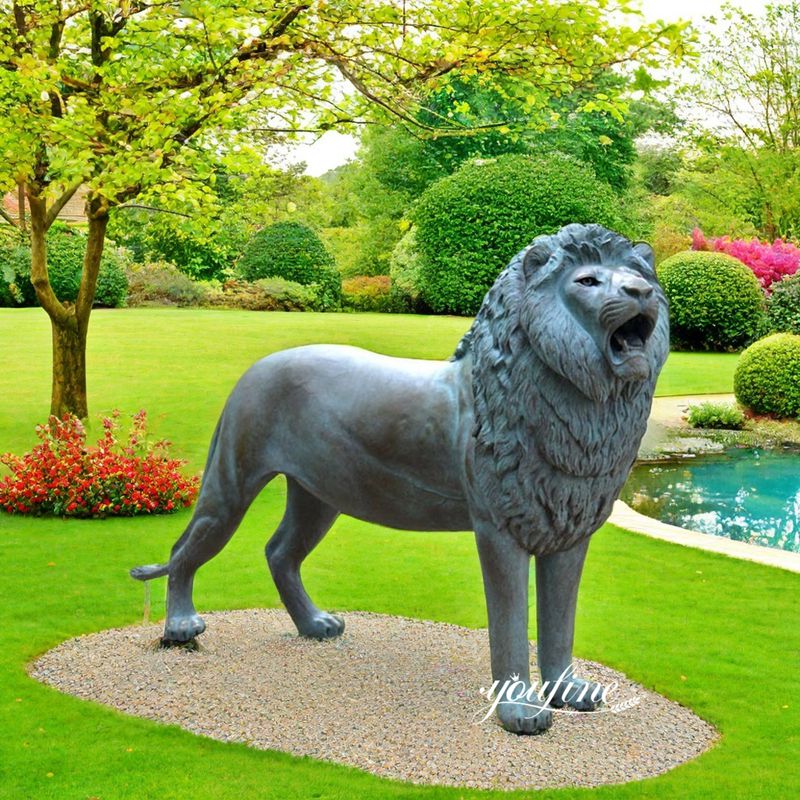 Patina Bronze Lion Statue Sale