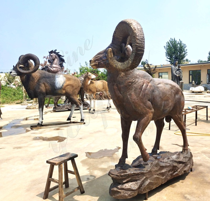 bronze ram statue