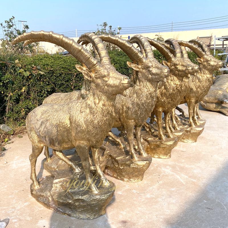 large bronze goat statue