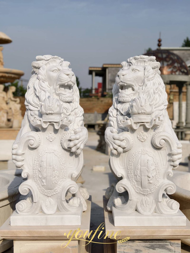 Natural Marble Lion Statues for Outside