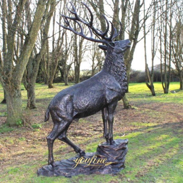 bronze elk statue