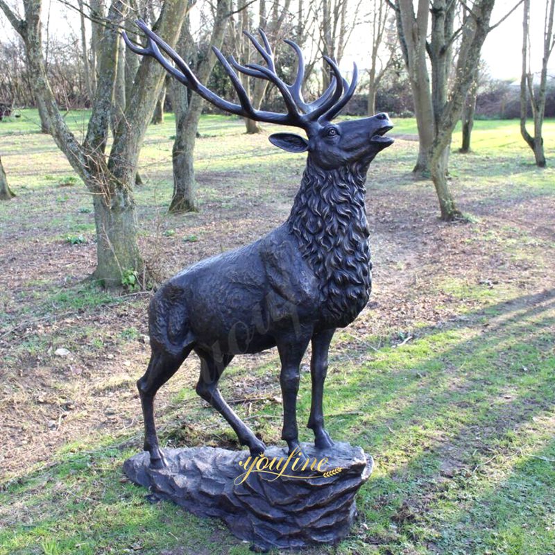 bronze elk statue life size