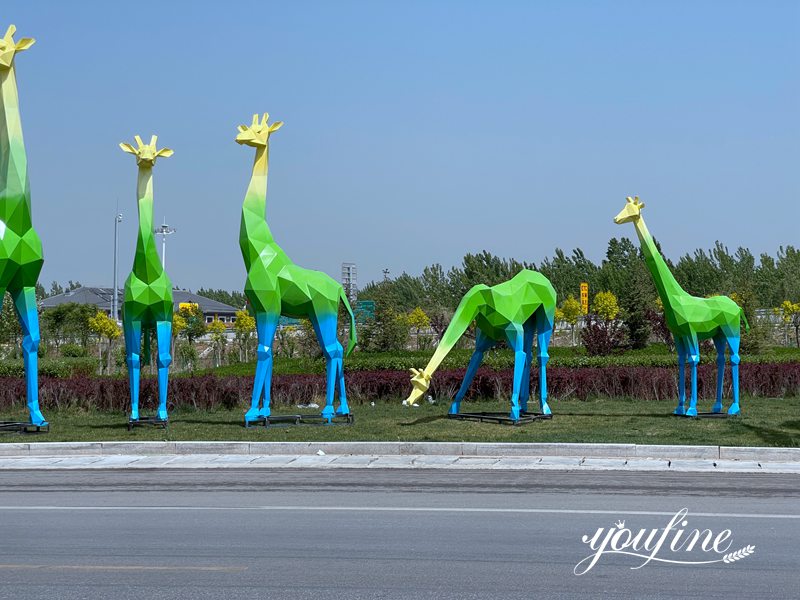 metal giraffe statues - YouFine Sculpture