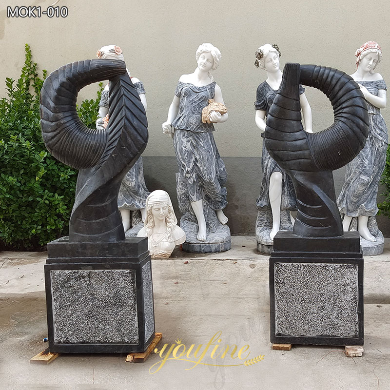 Black Abstract Marble Statue