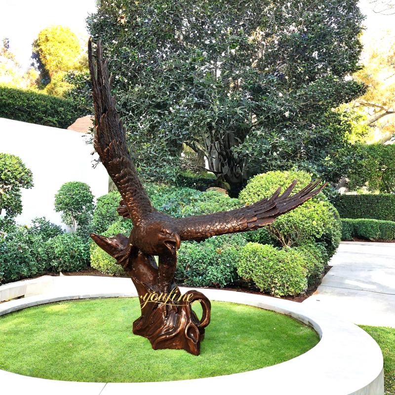 bronze eagle bird statue