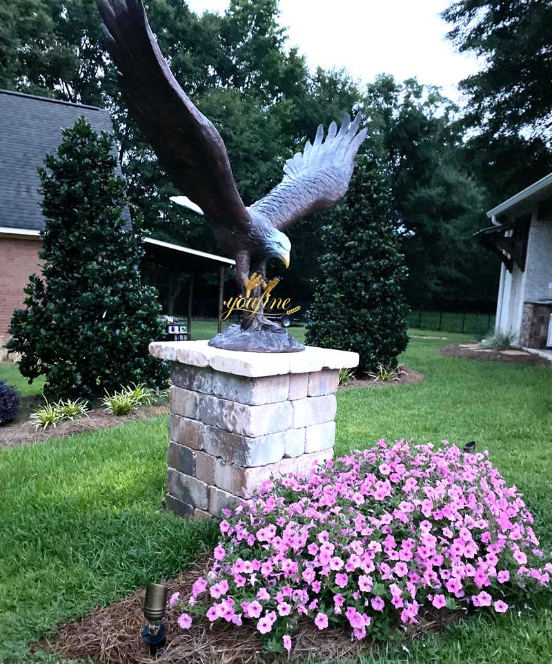 brass eagle bird statue