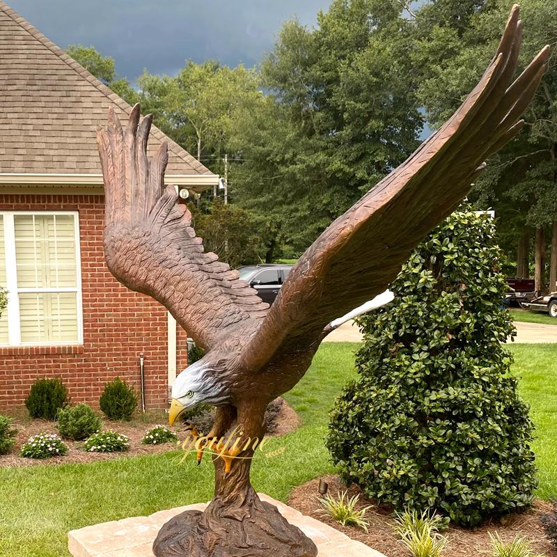 brass eagle statue for yard