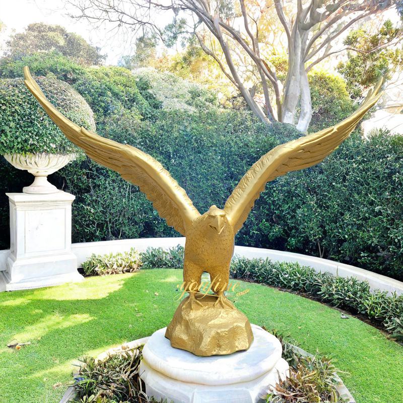 large golden eagle statue