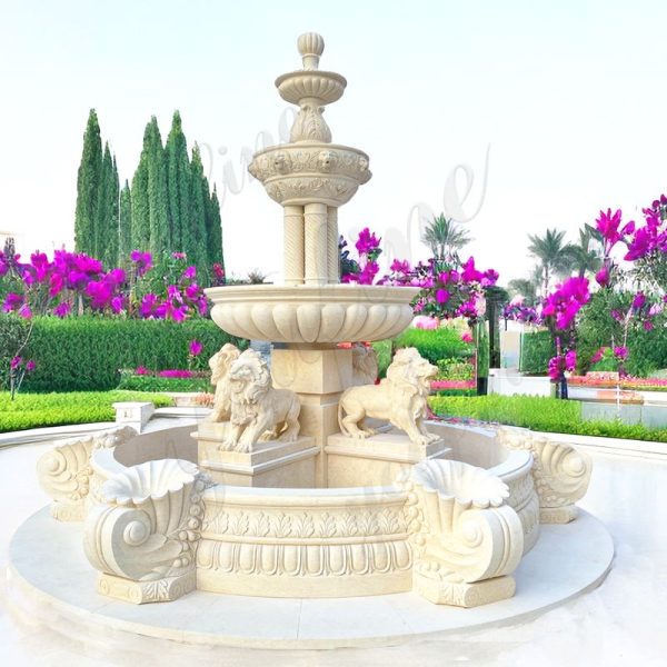 marble lion fountain