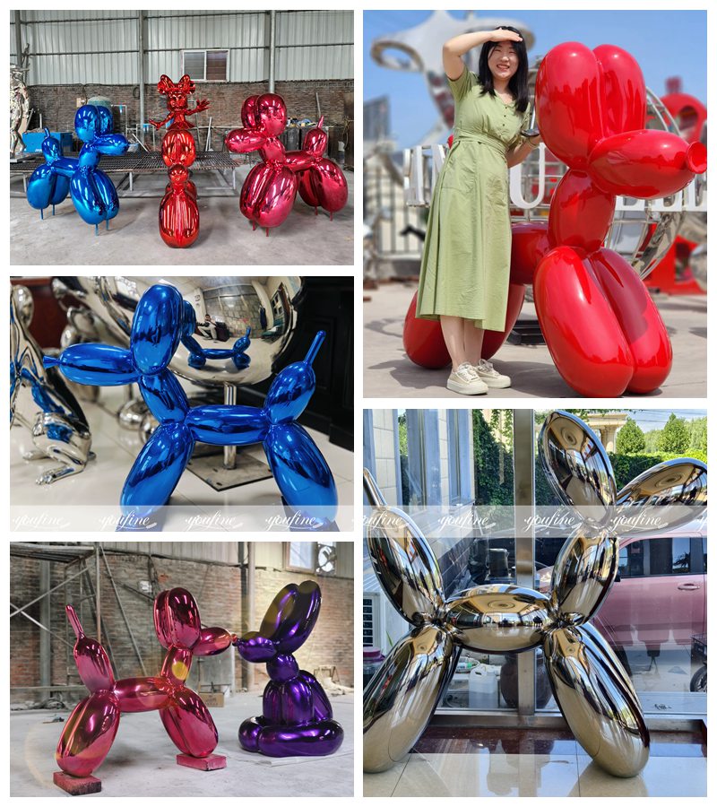 stainless steel balloon dog sculpture at YouFine Factory