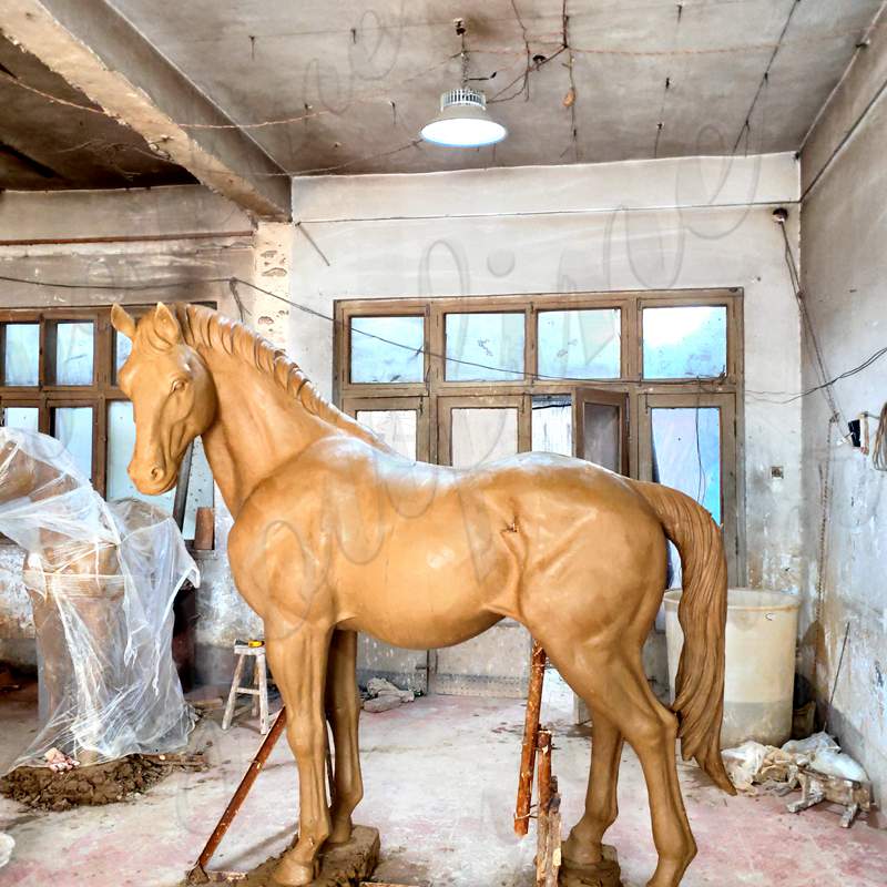 Life size wooden store horse