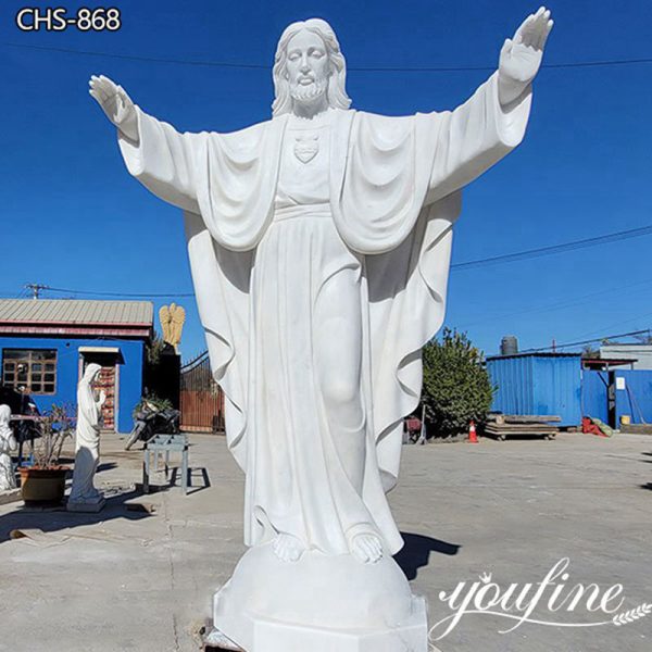 Marble Jesus Statue with Open Hands for Church CHS-868 - YouFine Sculpture