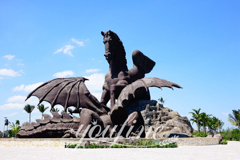 The Third Largest Bronze Statue of Pegasus and Dragon in America- YouFine