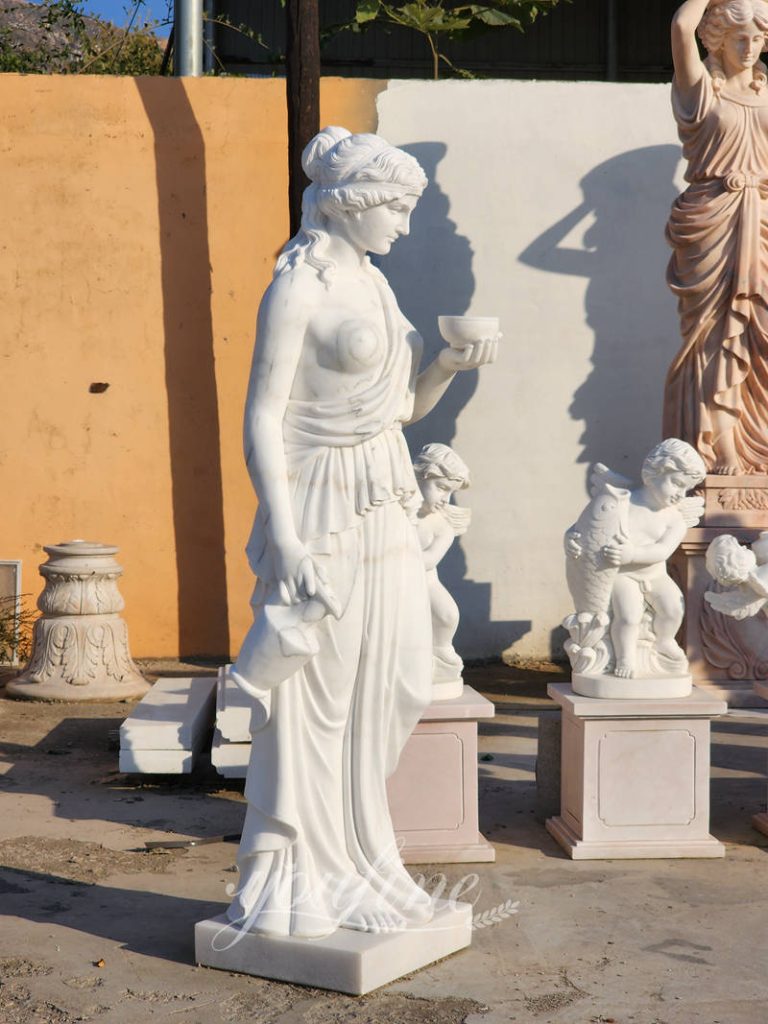 White Marble Greek Hebe Goddess Statue for Garden MOKK-934 - YouFine ...