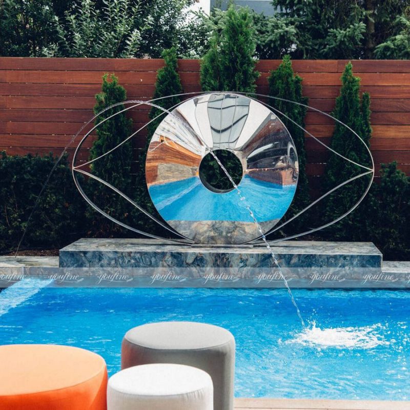 Contemporary Outdoor Metal Sculpture for Swimming Pool Decor CSS-63