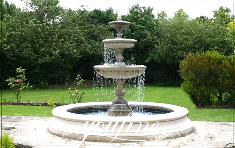 white-marble-outdoor-water-fountain