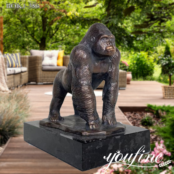 Life Size Bronze Gorilla Statue Garden Decor-YouFine Sculpture