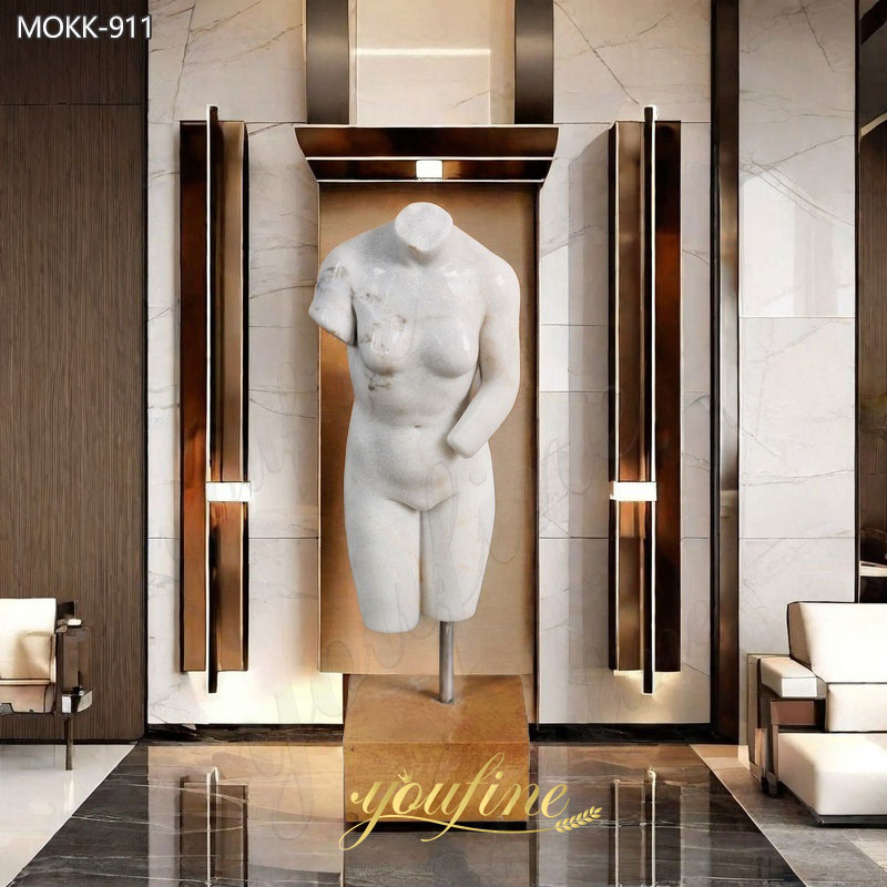 Natural Marble Female Torso Statue Classic Art Design for Sale MOKK-911