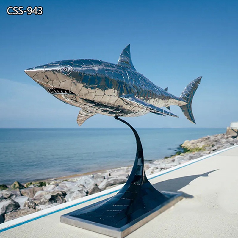 Large Metal Great White Shark Sculpture Modern Art Design BOK1-402 -  YouFine Sculpture