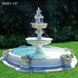 Large Tiered Versailles White Marble Fountain for Outdoor MOK1-137 ...