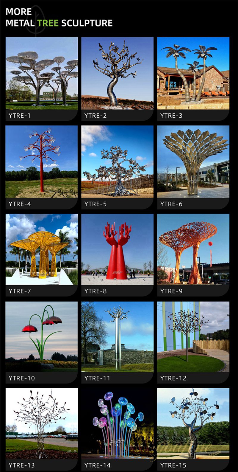 large outdoor Tree Yard Art sculpture Supplier - YouFine