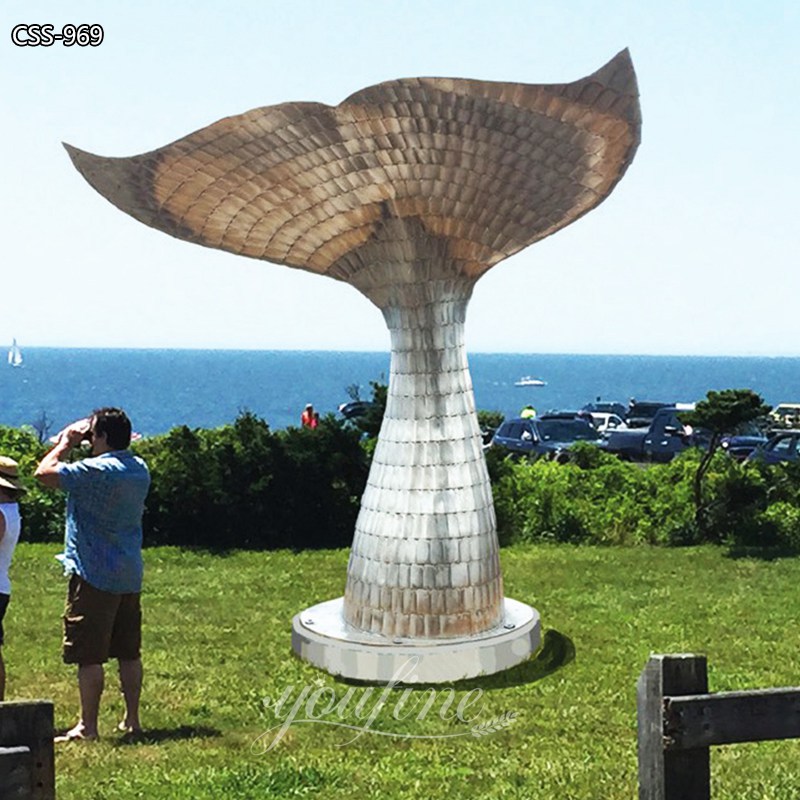 Masterpiece Stainless Steel Whale Tail Sculpture for Public CSS-969 