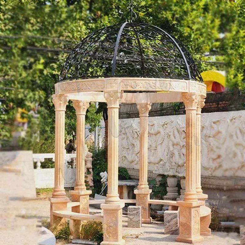 natural beige marble gazebo