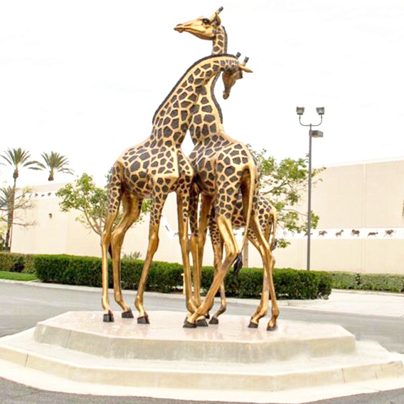 Bronze Giraffe Statue Outdoor Art Decor Manufacturer BOK1-043