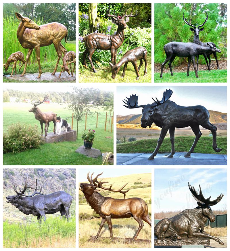 Bronze deer Statue Outdoor