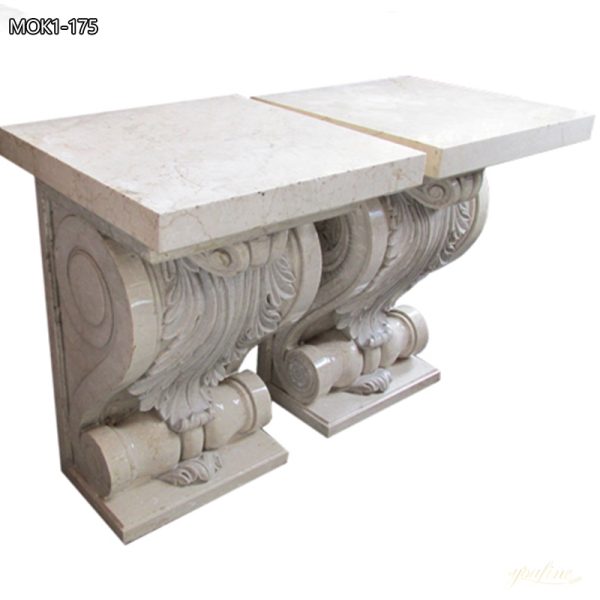 Custom Hand Carved White Marble Corbels for Sale MOK1-175