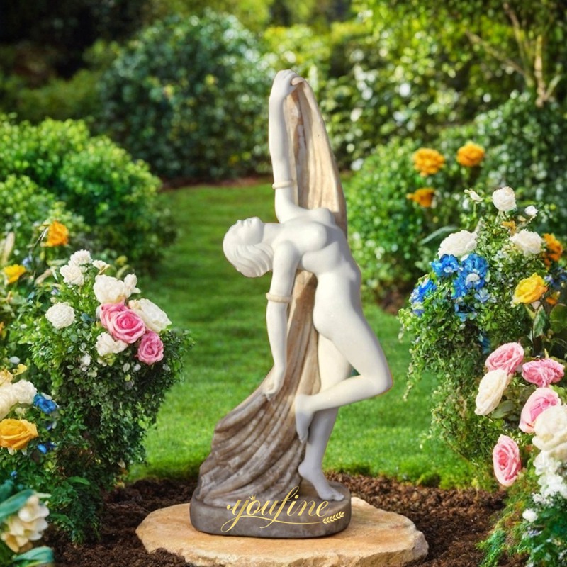 Life Size Beautiful Marble Dancing Girl Statue for garden