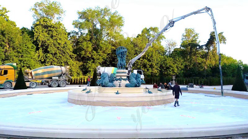 Bronze angle sculpture fountain design