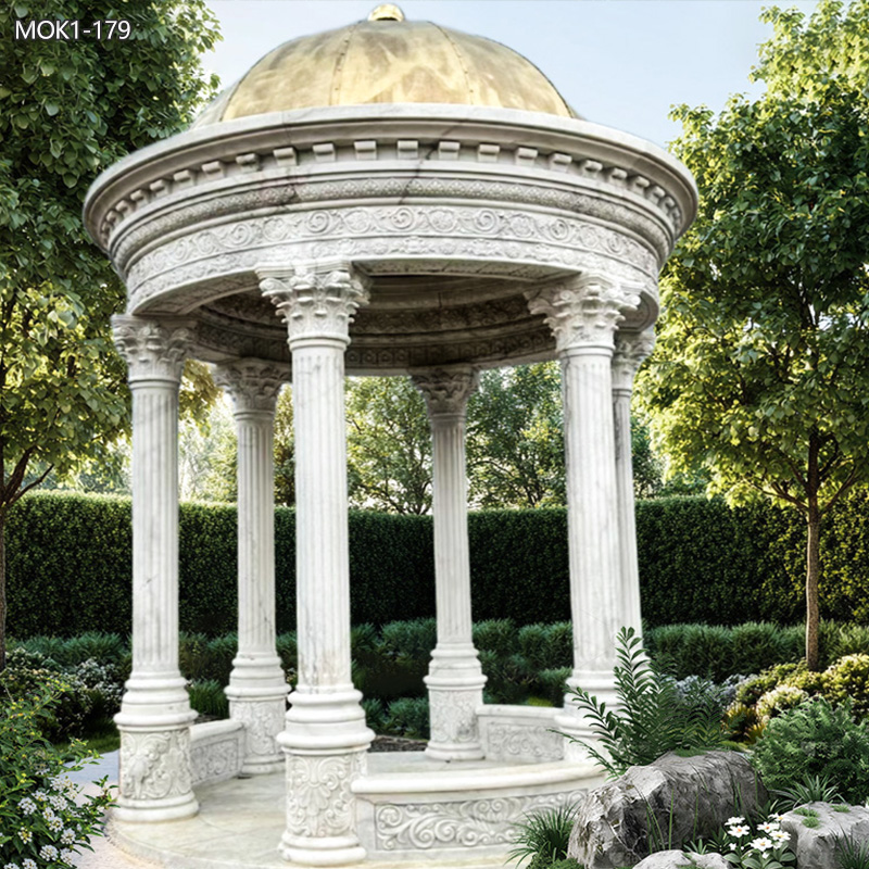 Natural Marble Large Outdoor Gazebo for Garden MOK1-179