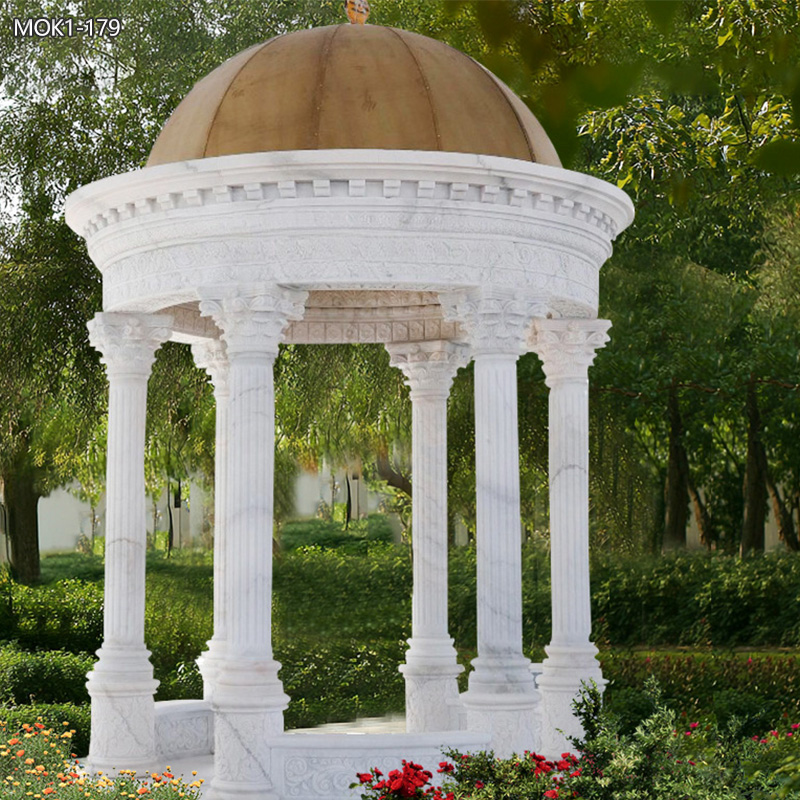 Natural Marble Large Outdoor Gazebo