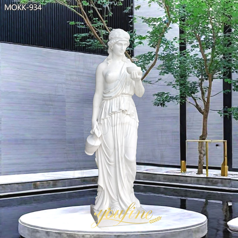 White Marble Greek Hebe Goddess Statue for Garden MOKK-934