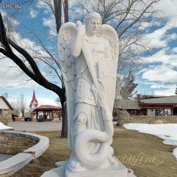 Large Outdoor Archangel of Saint Michael Marble Statues for Sale CHS-362